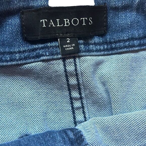 Talbots Denim‎ Skirt Womens Size 2 Blue Pencil Skirt Casual Classic - Picture 3 of 4